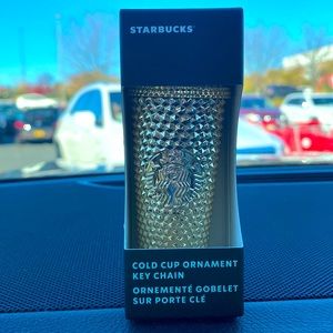 Starbucks Gold Studded Tumbler Keychain
